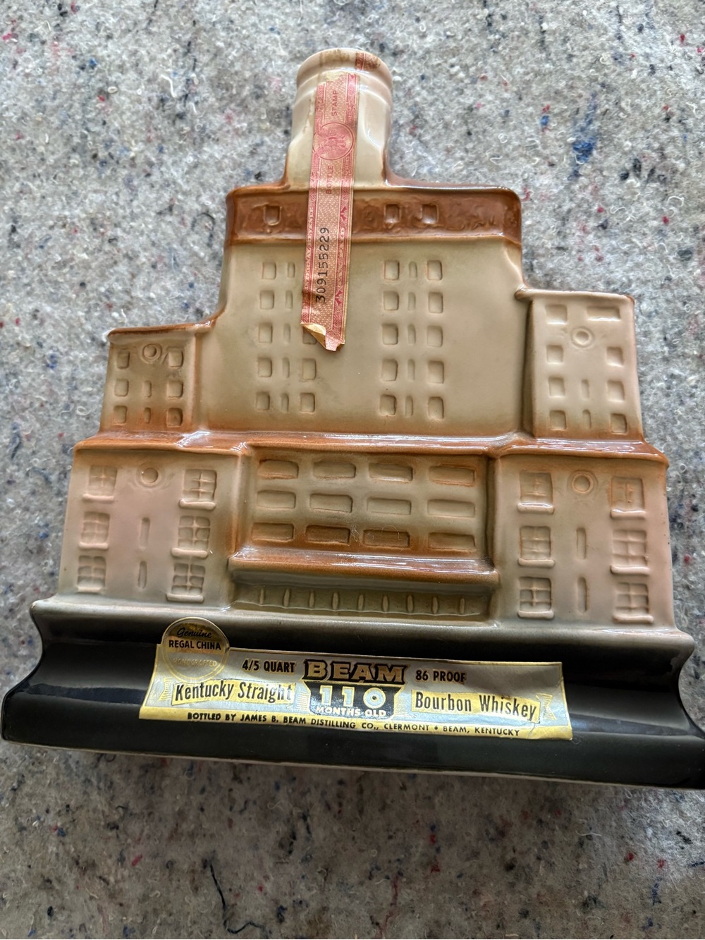 1968 Jim Beam Decanter bottle BROADMOOR HOTEL COLORADO 1918-1968 Anniversary
